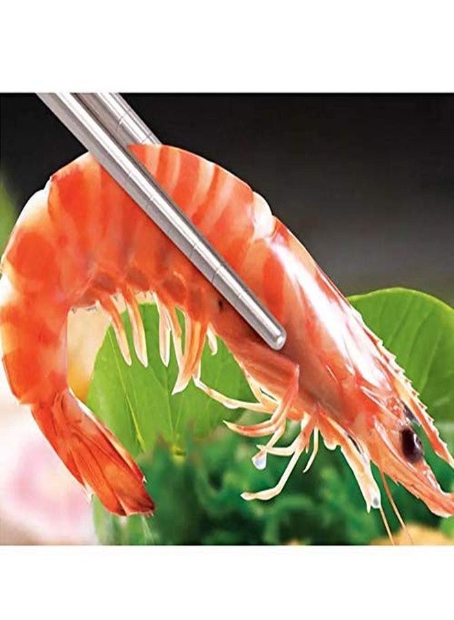 MALL Sky MALL Chopsticks - Floral Pair - Resuable Eco-Friendly Stainless Steel - Red (2) - Image 2